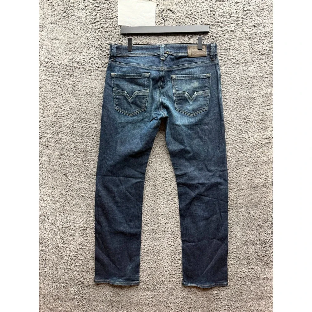 Diesel Larkee Regular Straight Leg Button-Fly Denim Jeans Blue Mens Size 34 x 32